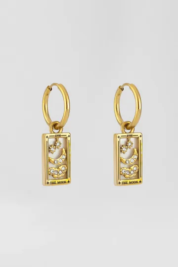 PENDIENTES AROS TAROT LA LUNA 1
